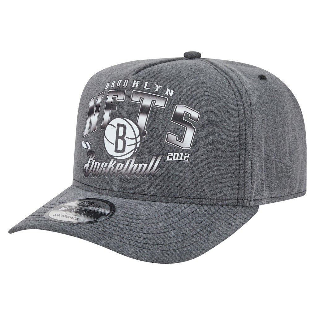 Brooklyn Nets Throwback Washed Pre-Curved 9FIFTY Snapback Hat On Sale