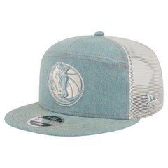 Dallas Mavericks Adventure Denim Split Panel 9FIFTY Snapback Trucker Hat On Sale
