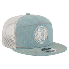 Dallas Mavericks Adventure Denim Split Panel 9FIFTY Snapback Trucker Hat On Sale