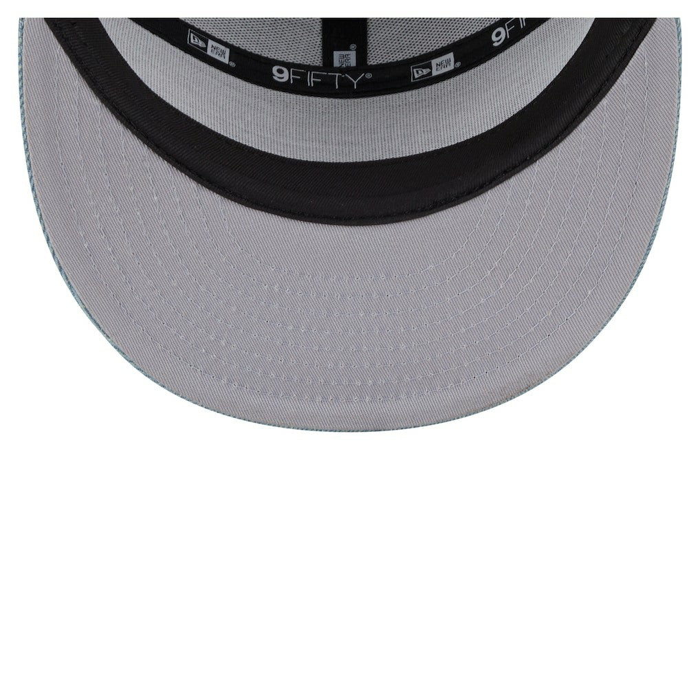 Boston Celtics Adventure Denim Split Panel 9FIFTY Snapback Trucker Hat On Sale