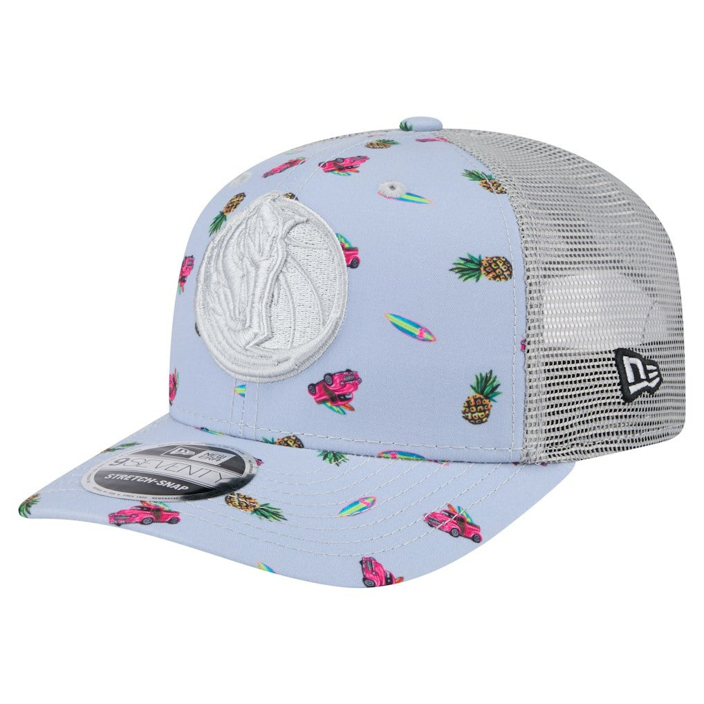 Dallas Mavericks Adventure Aloha Pattern 9SEVENTY Stretch-Snap Hat sale On Sale