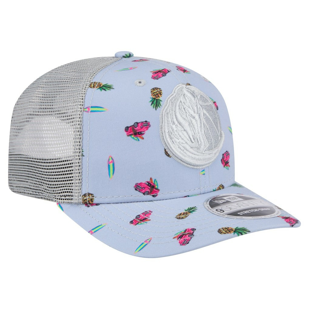 Dallas Mavericks Adventure Aloha Pattern 9SEVENTY Stretch-Snap Hat sale On Sale