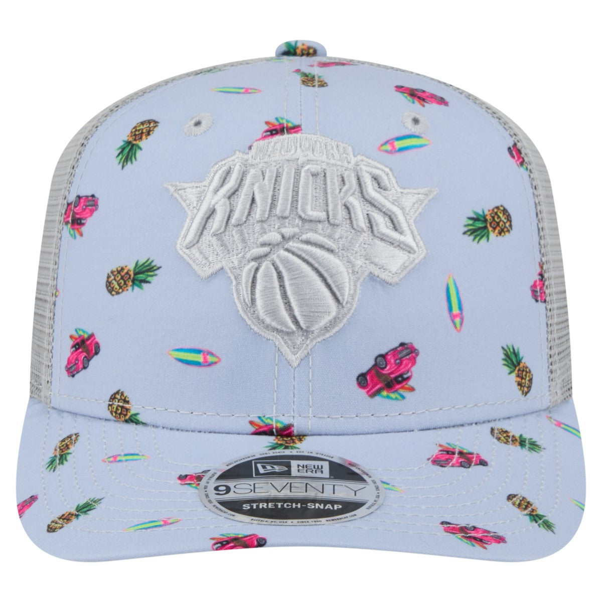 New York Knicks Adventure Aloha Pattern 9SEVENTY Stretch-Snap Hat For Sale