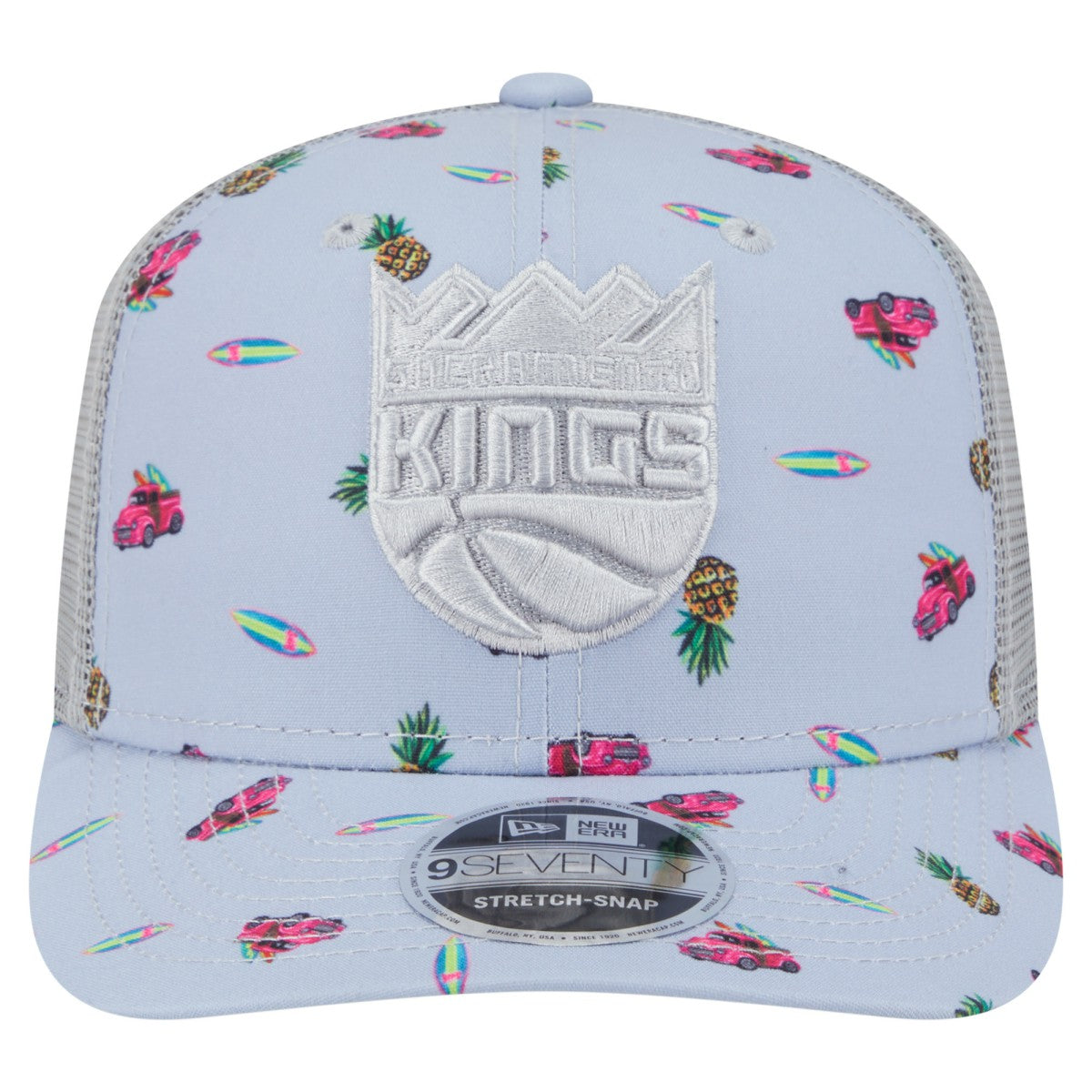 Sacramento Kings Adventure Aloha Pattern 9SEVENTY Stretch-Snap Hat For Sale
