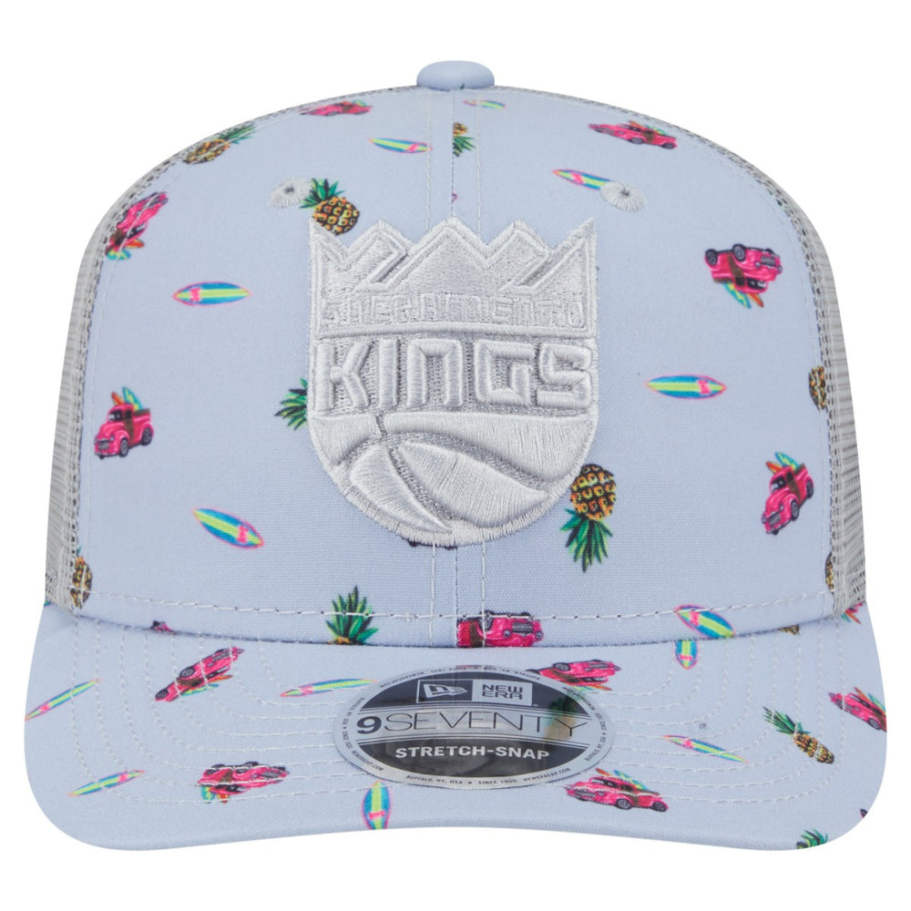 Sacramento Kings Adventure Aloha Pattern 9SEVENTY Stretch-Snap Hat For Sale
