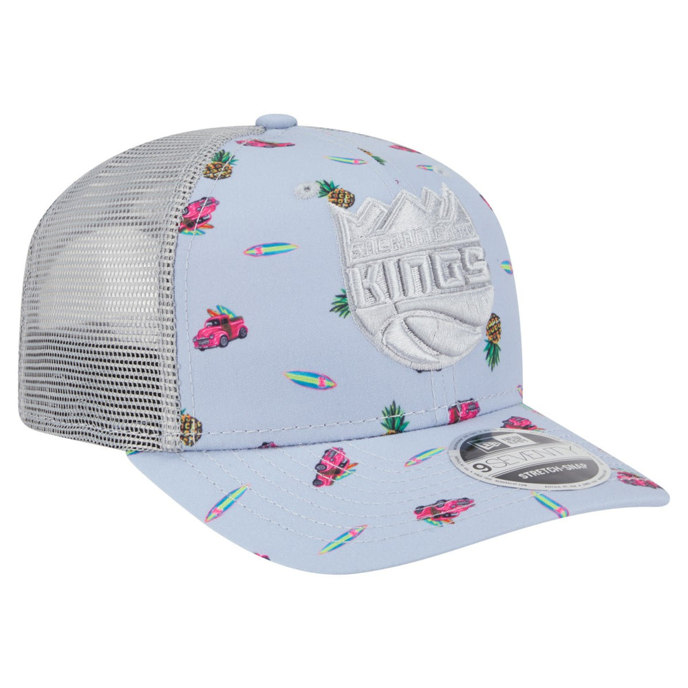 Sacramento Kings Adventure Aloha Pattern 9SEVENTY Stretch-Snap Hat For Sale