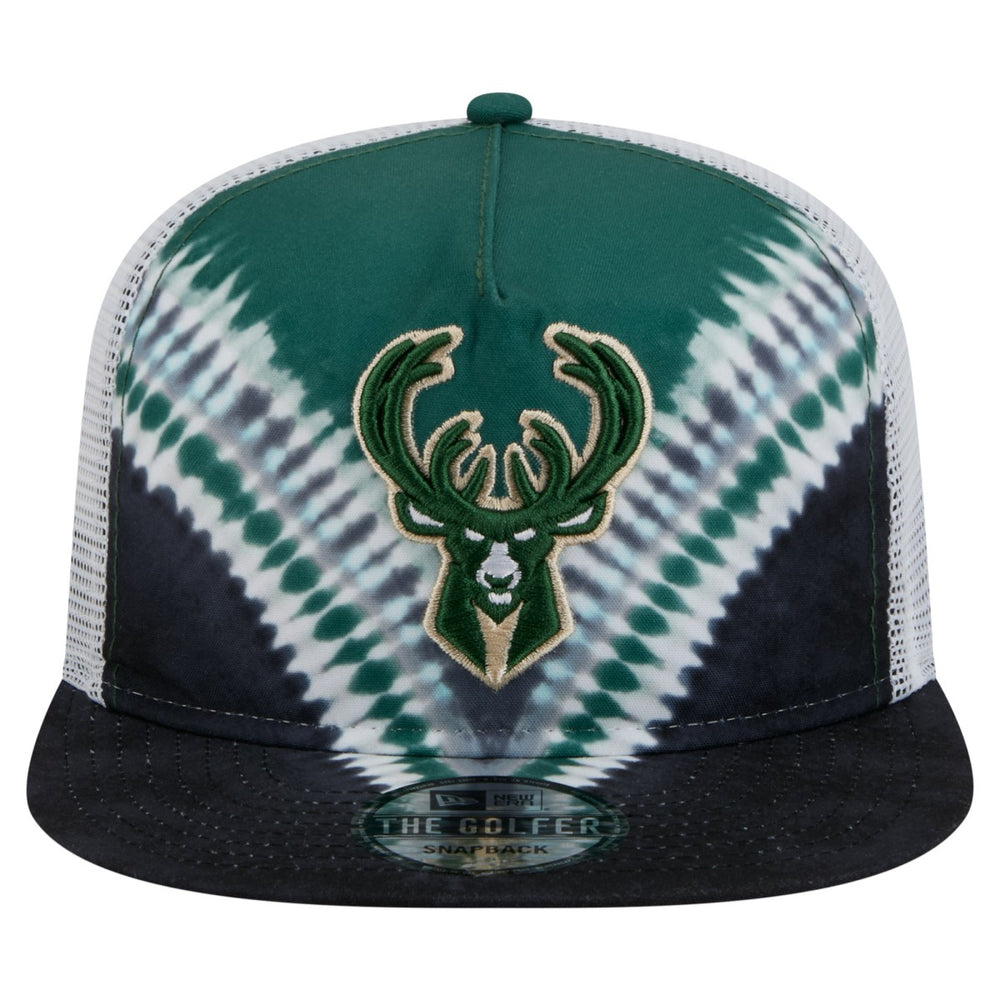 Milwaukee Bucks Throwback Dye Golfer Snapback Hat On Sale
