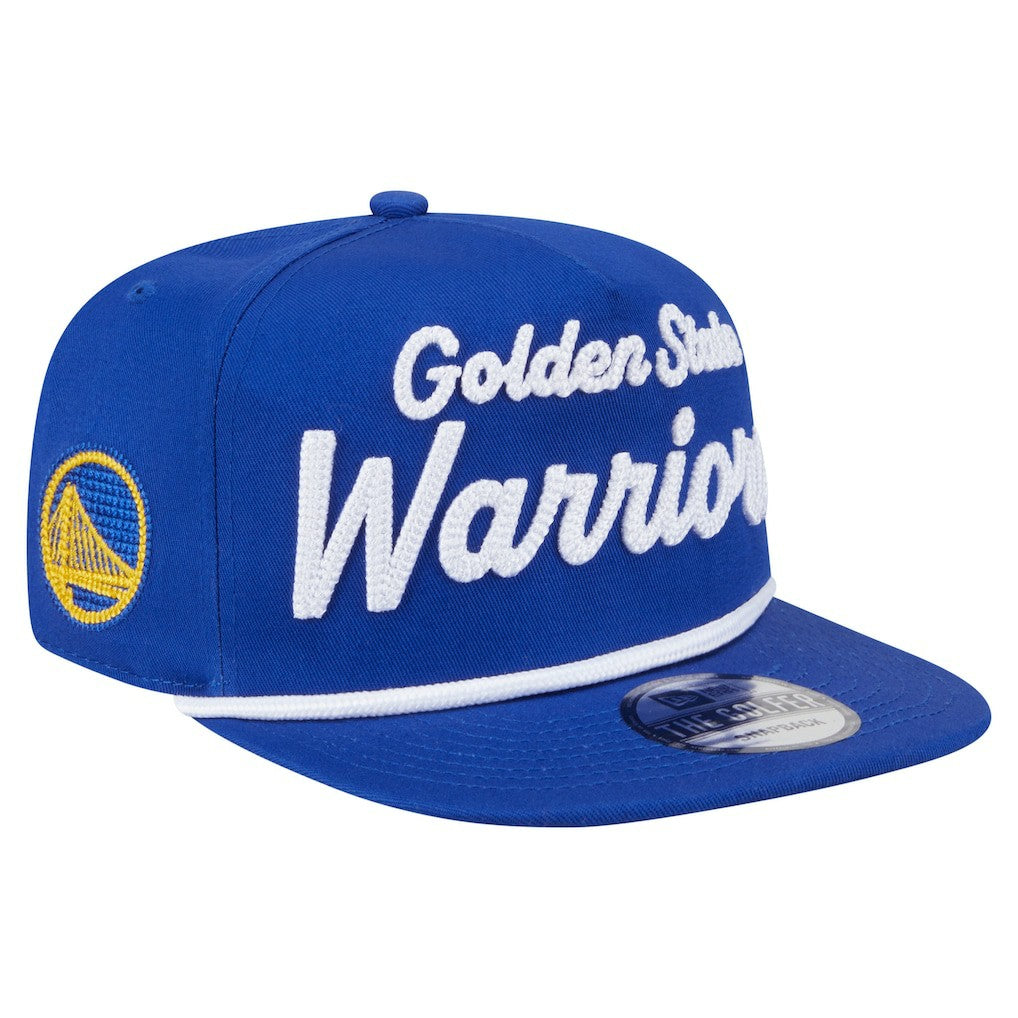 Golden State Warriors Team Text Golfer Snapback Hat sale On Sale