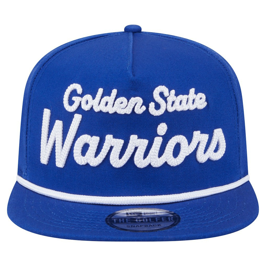 Golden State Warriors Team Text Golfer Snapback Hat sale On Sale