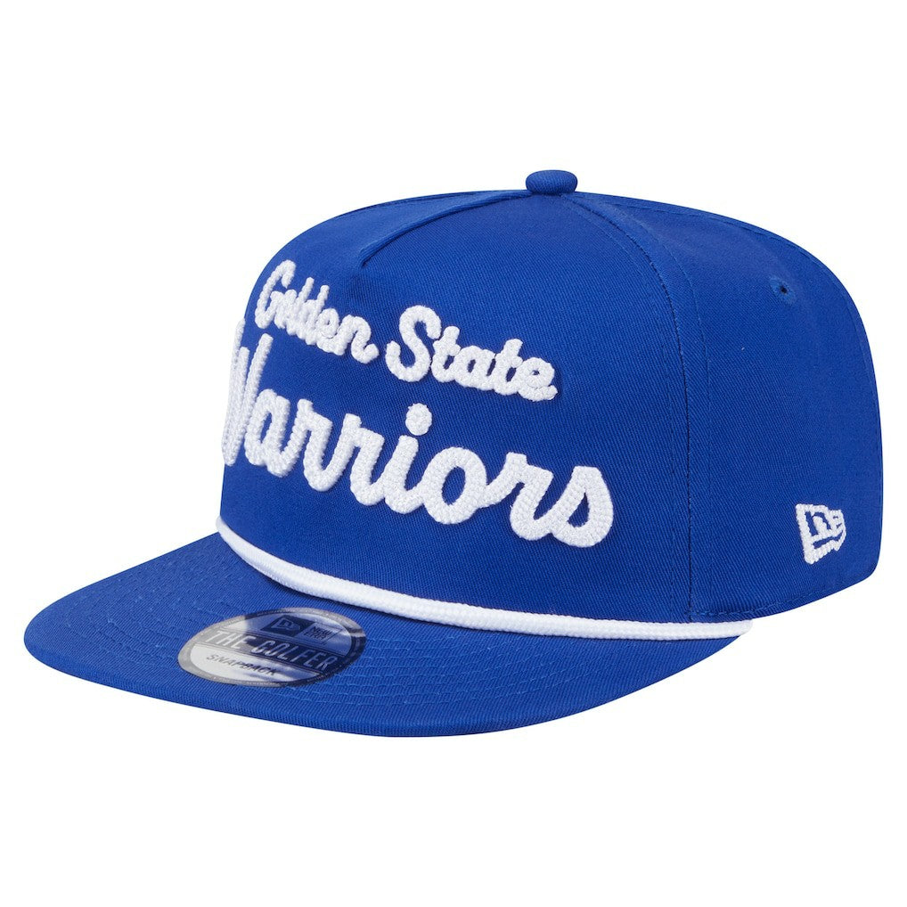 Golden State Warriors Team Text Golfer Snapback Hat sale On Sale
