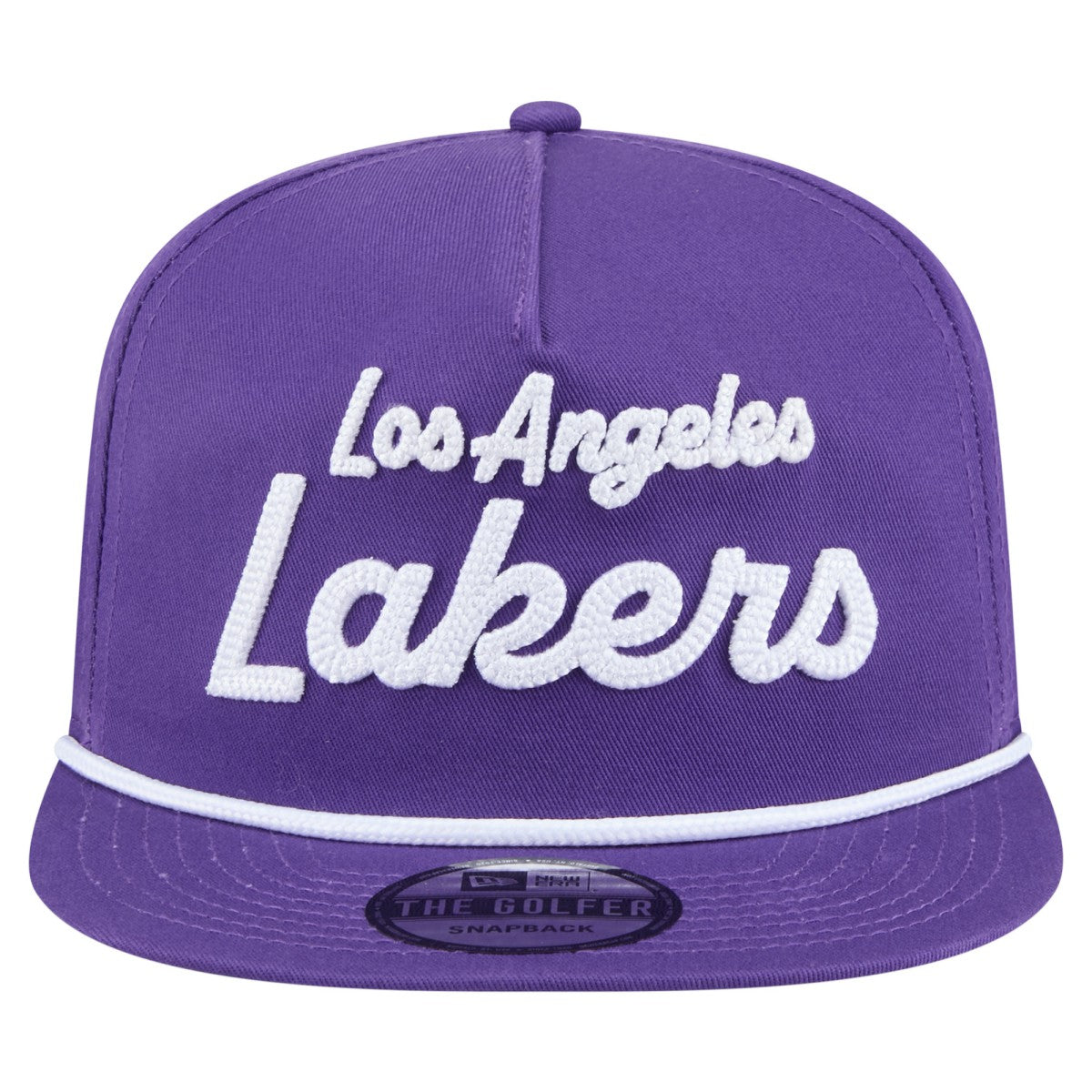 Los Angeles Lakers Team Text Golfer Snapback Hat Discount
