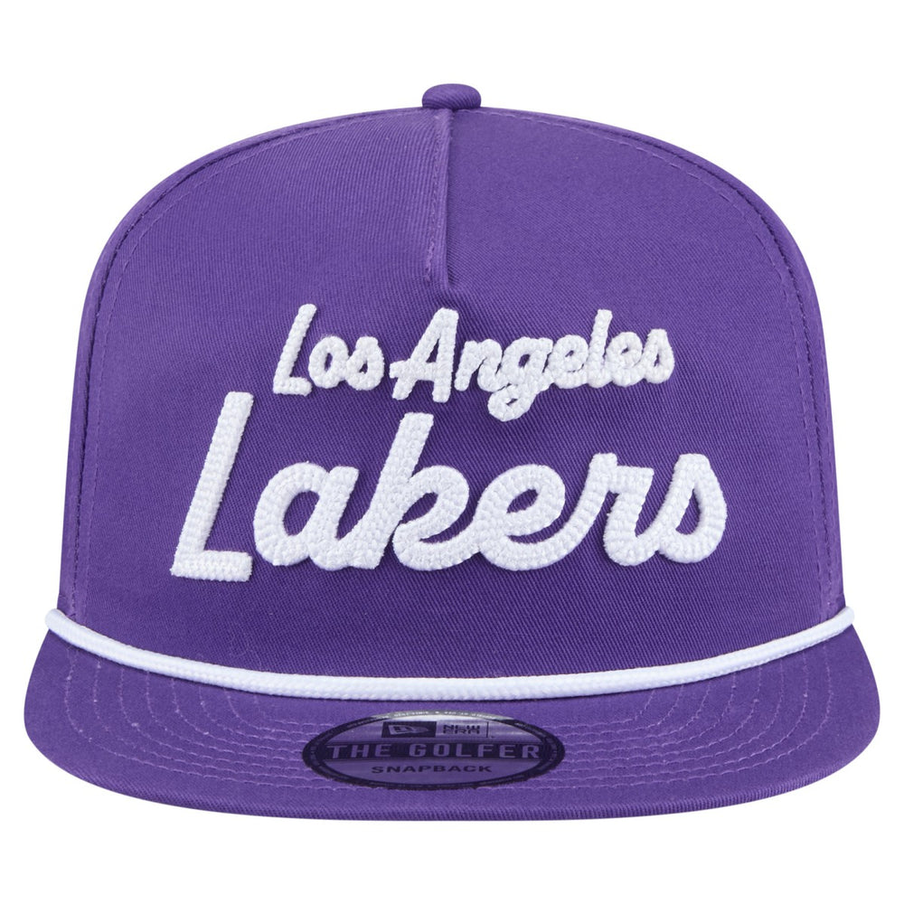 Los Angeles Lakers Team Text Golfer Snapback Hat Discount