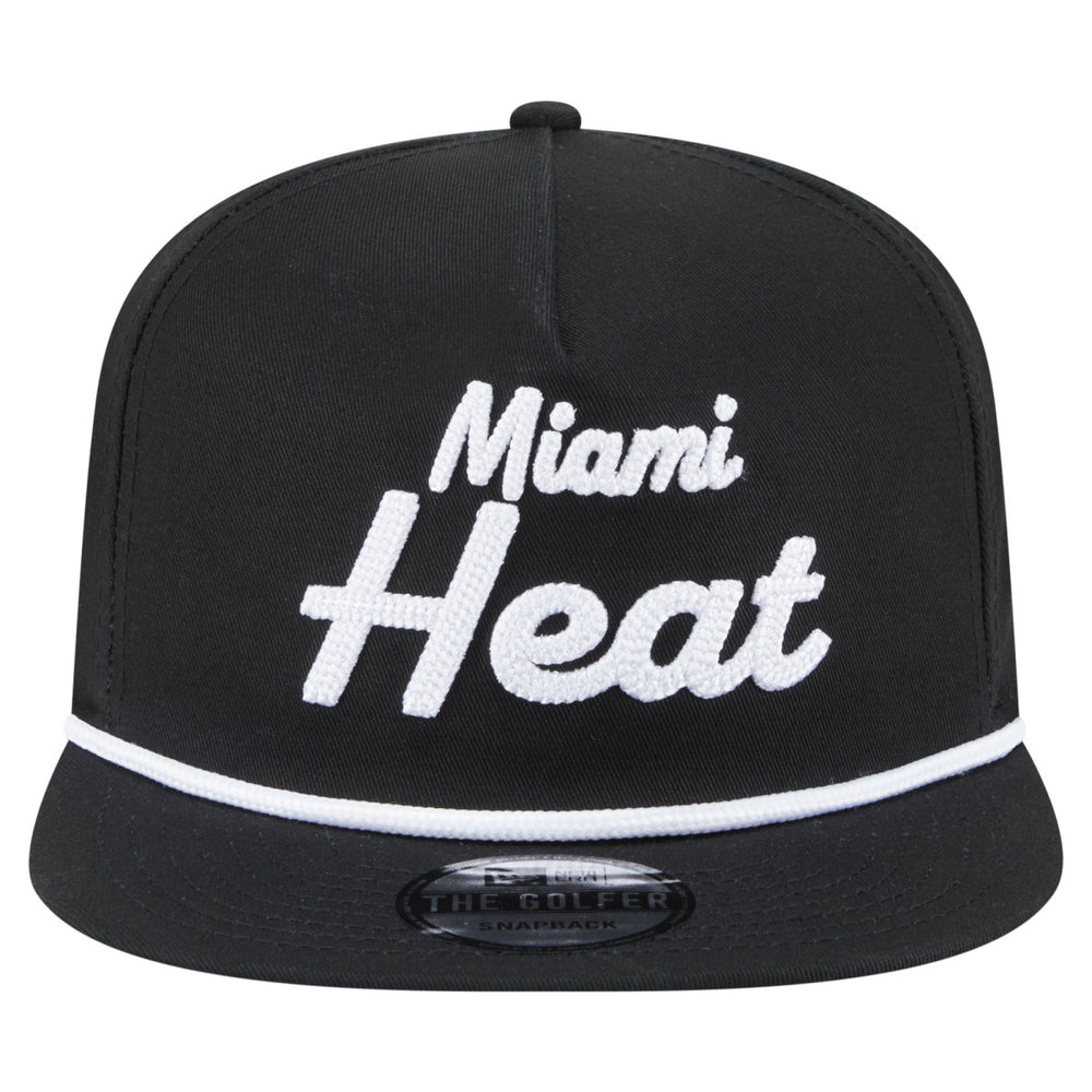 Miami Heat Team Text Golfer Snapback Hat On Sale