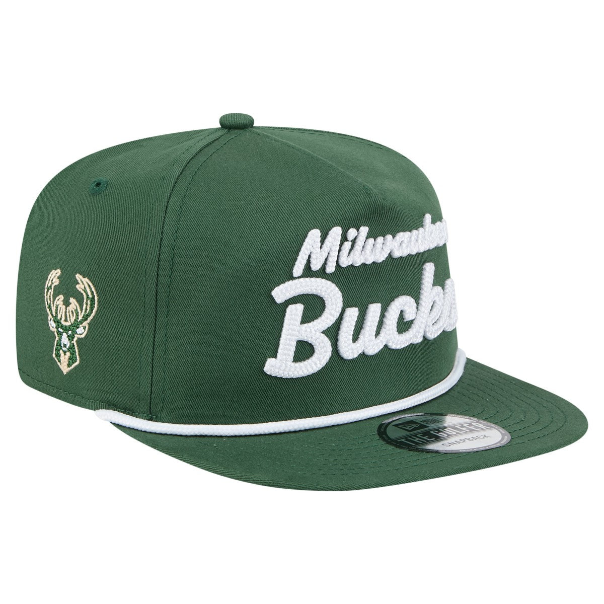 Milwaukee Bucks Team Text Golfer Snapback Hat For Sale