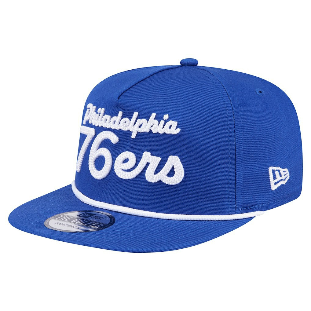 Philadelphia 76ers Team Text Golfer Snapback Hat For Sale