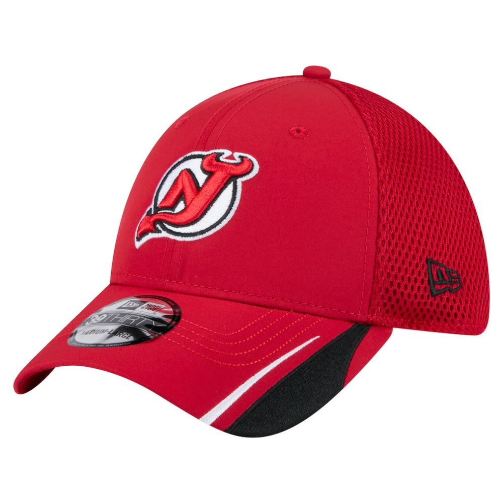 New Jersey Devils New Era Linear Featherweight 39THIRTY Flex Hat On Sale