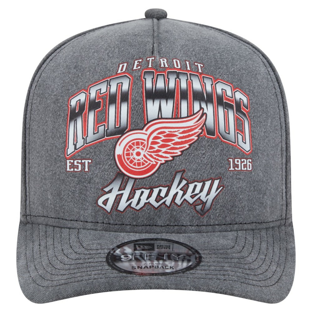 Detroit Red Wings New Era Throwback Washed A-Frame Pre-Curved 9FIFTY Snapback Hat Online