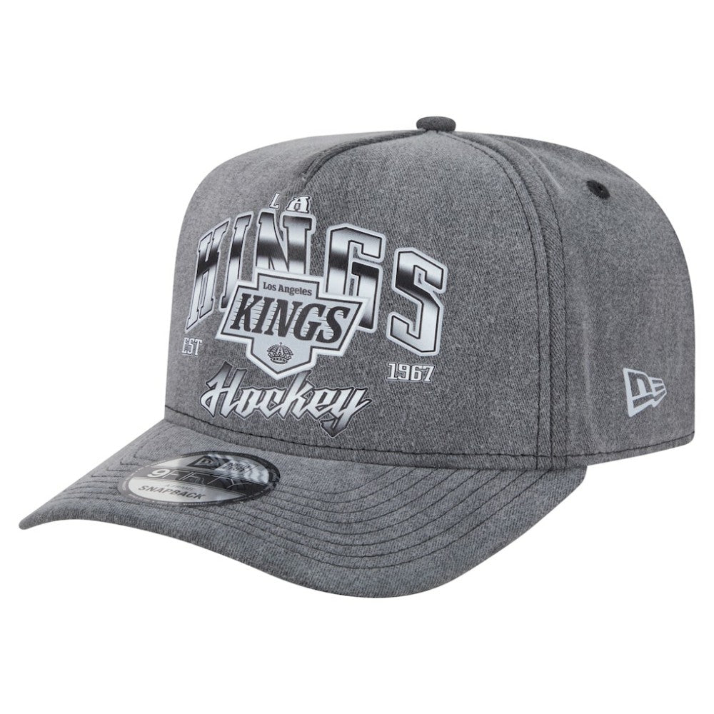 Los Angeles Kings New Era Throwback Washed A-Frame Pre-Curved 9FIFTY Snapback Hat On Sale