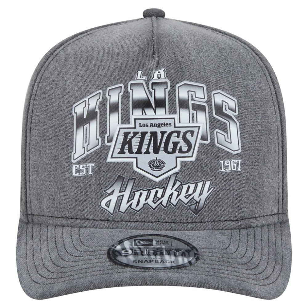 Los Angeles Kings New Era Throwback Washed A-Frame Pre-Curved 9FIFTY Snapback Hat On Sale