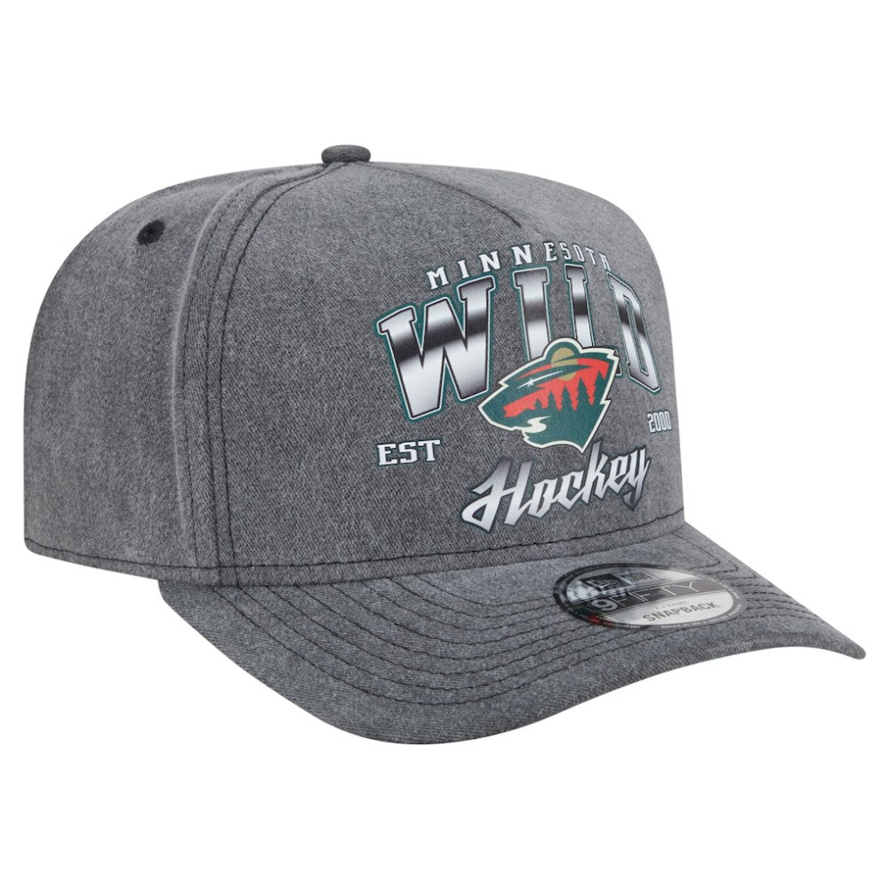 Minnesota Wild New Era Throwback Washed A-Frame Pre-Curved 9FIFTY Snapback Hat Discount