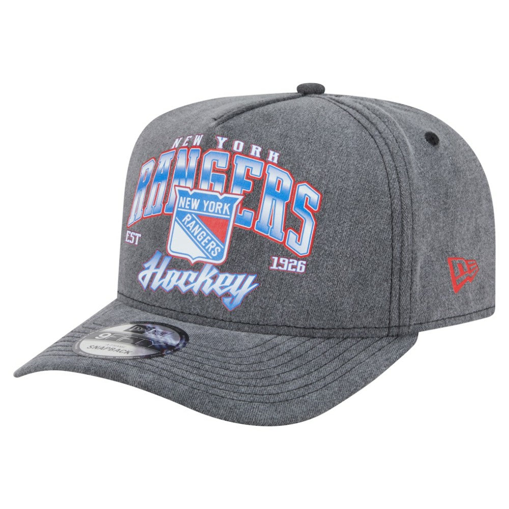 New York Rangers New Era Throwback Washed A-Frame Pre-Curved 9FIFTY Snapback Hat Discount