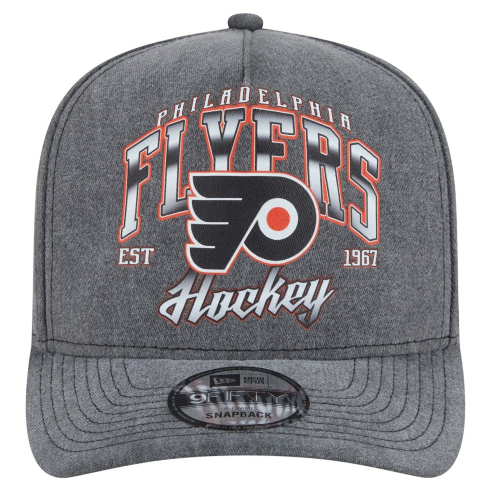 Philadelphia Flyers New Era Throwback Washed A-Frame Pre-Curved 9FIFTY Snapback Hat Outlet