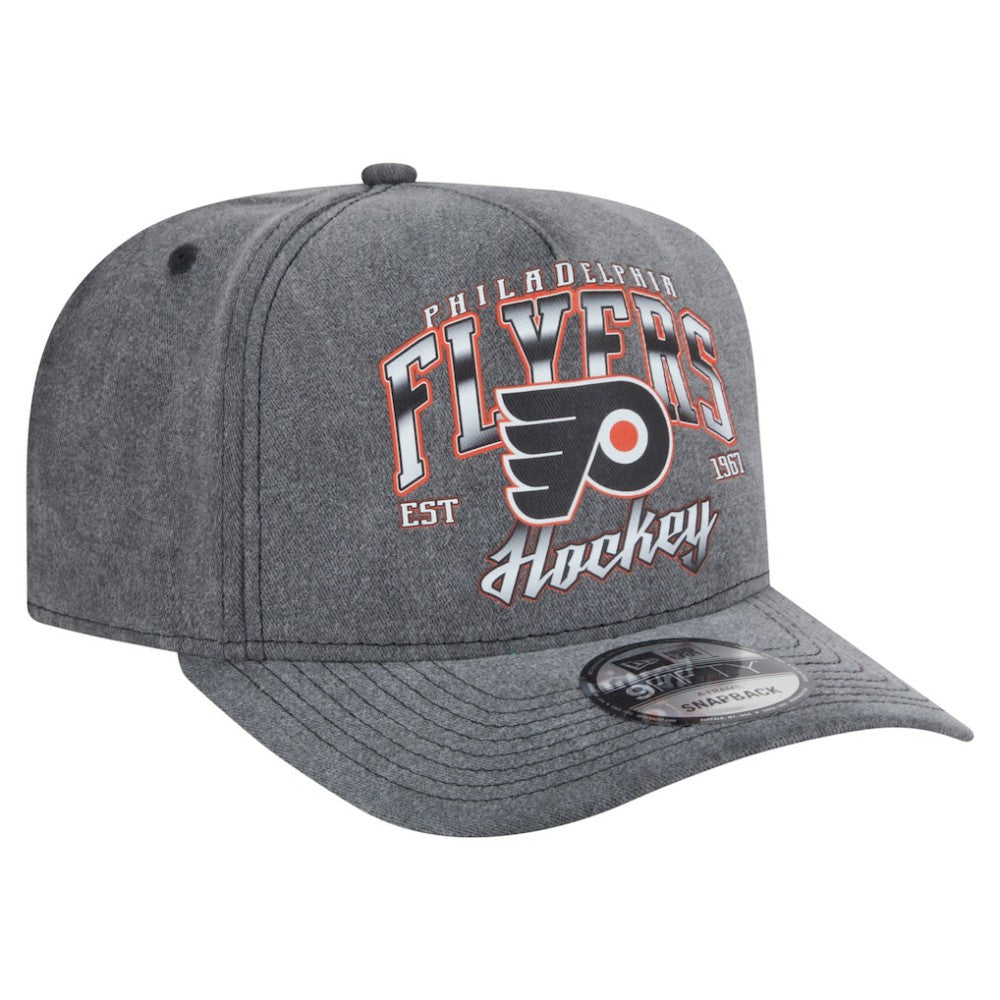 Philadelphia Flyers New Era Throwback Washed A-Frame Pre-Curved 9FIFTY Snapback Hat Outlet