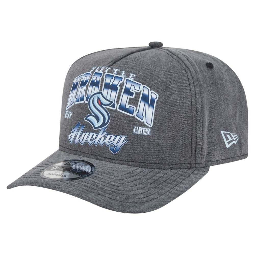 Seattle Kraken New Era Throwback Washed A-Frame Pre-Curved 9FIFTY Snapback Hat Discount