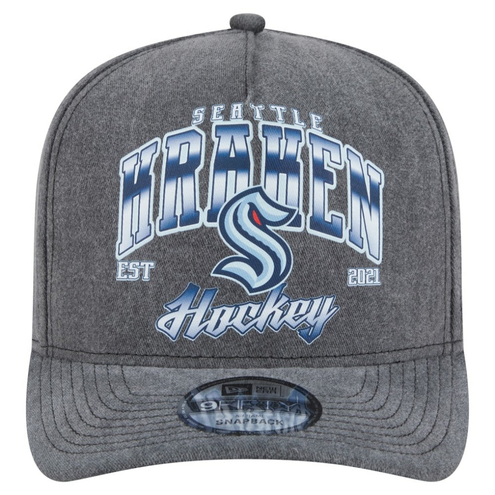 Seattle Kraken New Era Throwback Washed A-Frame Pre-Curved 9FIFTY Snapback Hat Discount