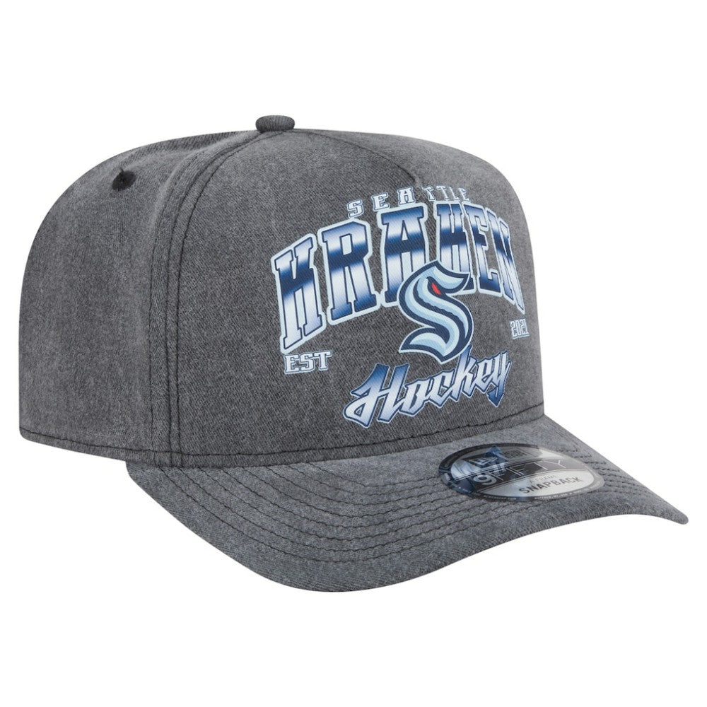 Seattle Kraken New Era Throwback Washed A-Frame Pre-Curved 9FIFTY Snapback Hat Discount