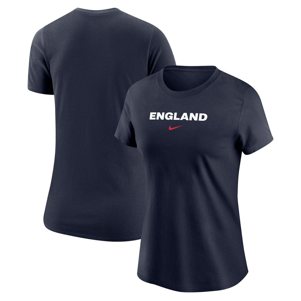 England National Team Women's Wordmark T-Shirt Navy - Nike