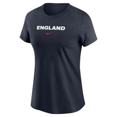 England National Team Women's Wordmark T-Shirt Navy - Nike