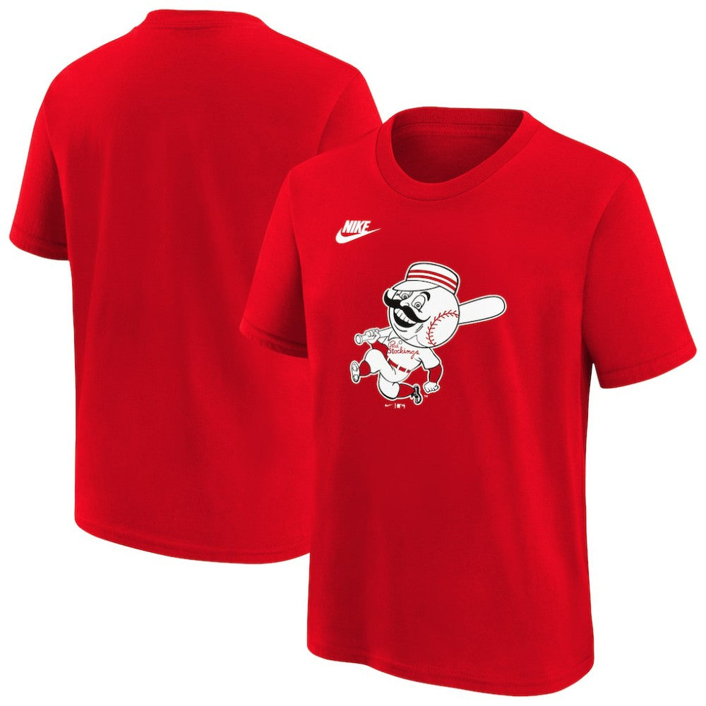 Cincinnati Reds Nike Youth Cooperstown Collection Team Logo T-Shirt | MLB Outlet