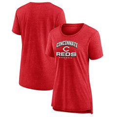 Cincinnati Reds Women's Arch Tri-Blend T-Shirt | MLB For sale