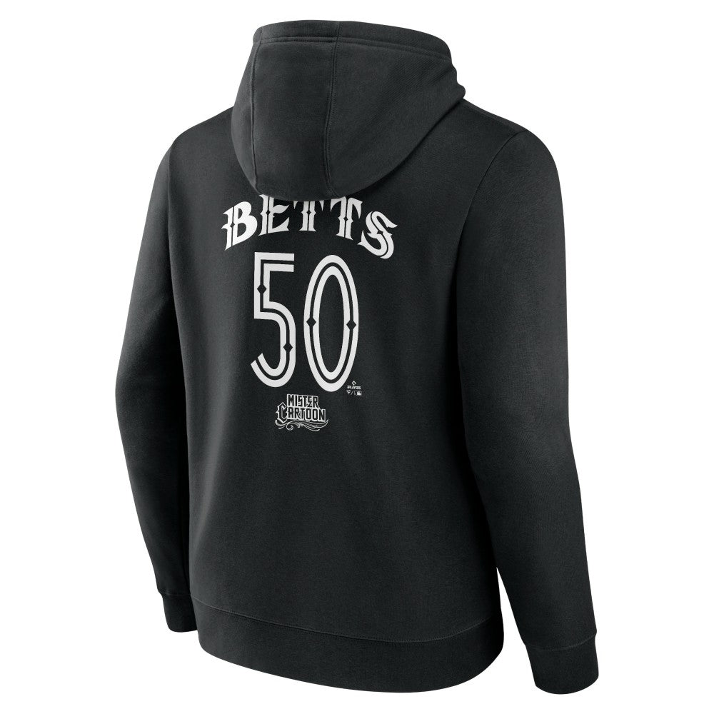 Mookie Betts Los Angeles Dodgers Mister Cartoon Name & Number Pullover Hoodie | MLB Discount