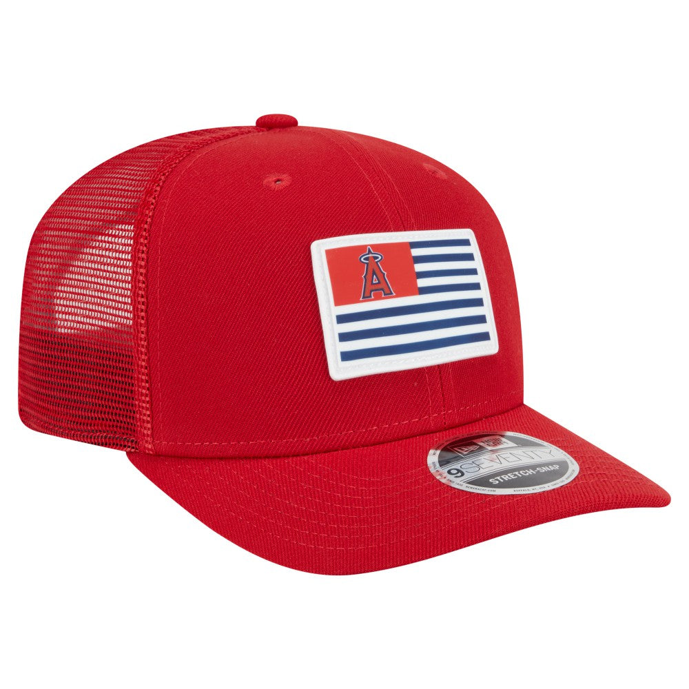 Los Angeles Angels New Era Flag 9SEVENTY Stretch-Snap Hat | MLB Outlet