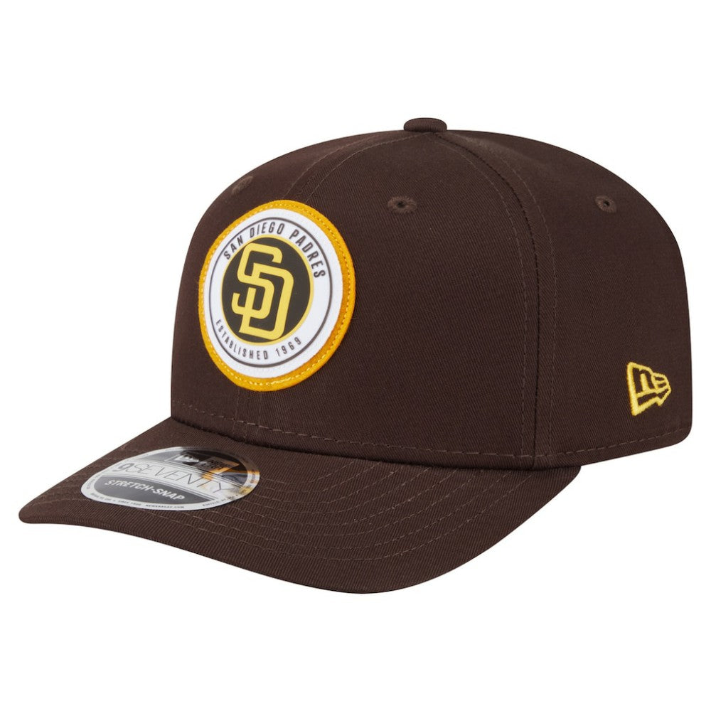San Diego Padres New Era Circle Patch 9SEVENTY Stretch-Snap Hat | MLB On Sale