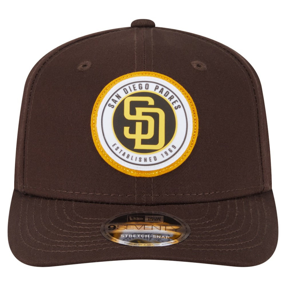 San Diego Padres New Era Circle Patch 9SEVENTY Stretch-Snap Hat | MLB On Sale
