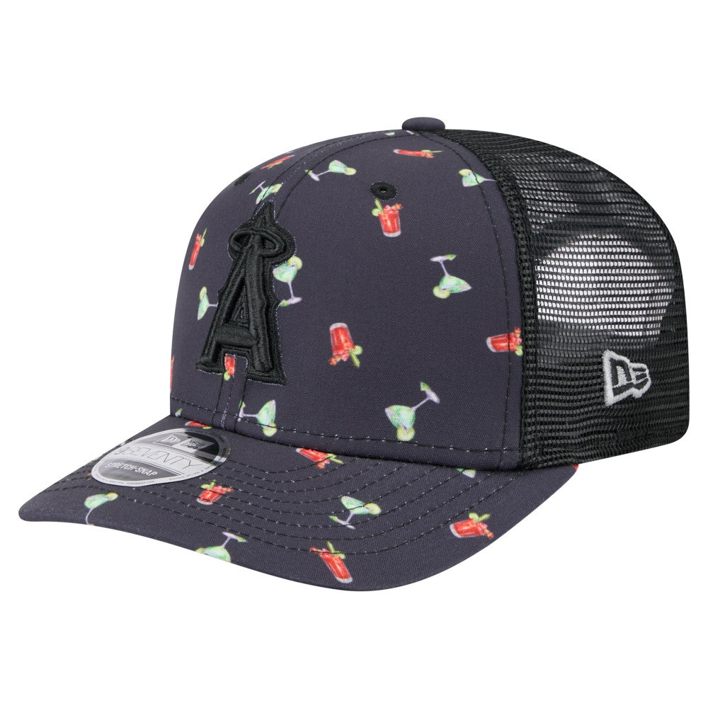 Los Angeles Angels New Era Adventure Drinks Pattern 9SEVENTY Stretch-Snap Hat | MLB Discount