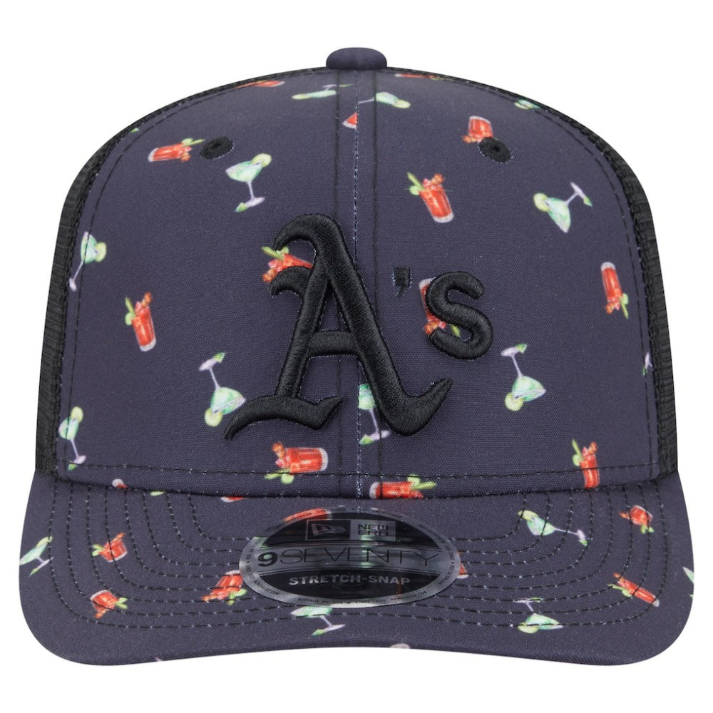 Athletics New Era Adventure Drinks Pattern 9SEVENTY Stretch-Snap Hat | MLB On Sale