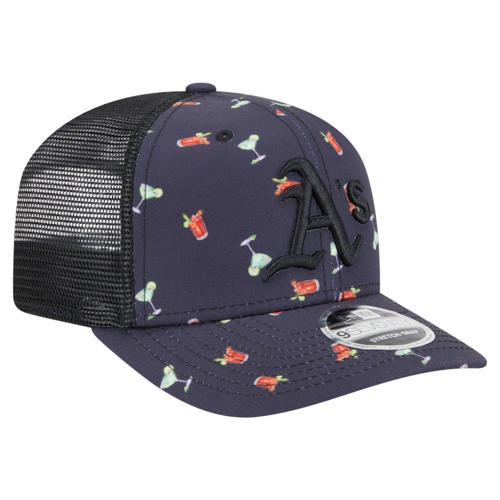 Athletics New Era Adventure Drinks Pattern 9SEVENTY Stretch-Snap Hat | MLB On Sale