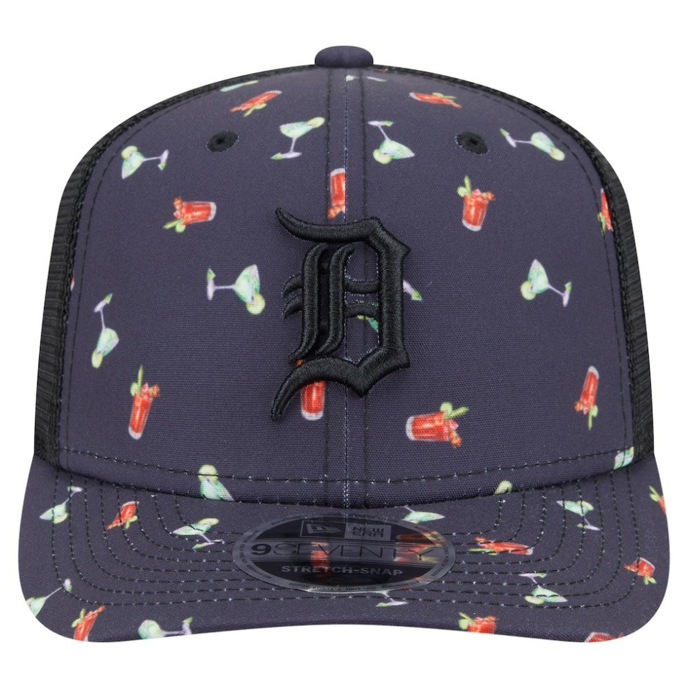 Detroit Tigers New Era Adventure Drinks Pattern 9SEVENTY Stretch-Snap Hat | MLB Outlet