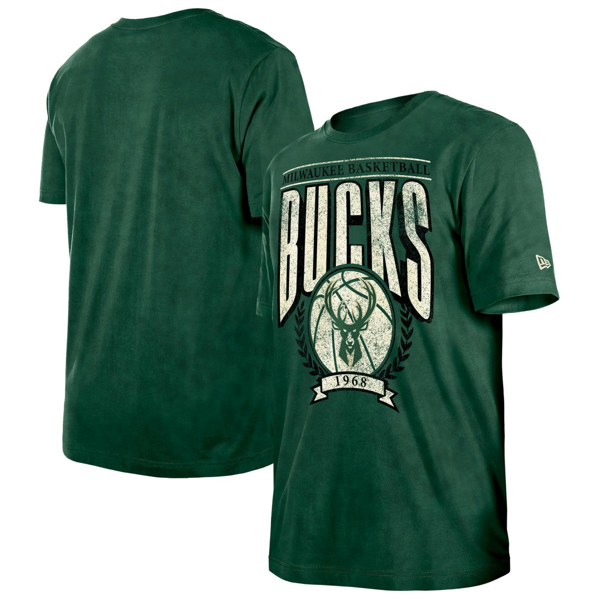 Milwaukee Bucks Throwback Vintage Boxy Mineral Wash T-Shirt For Sale