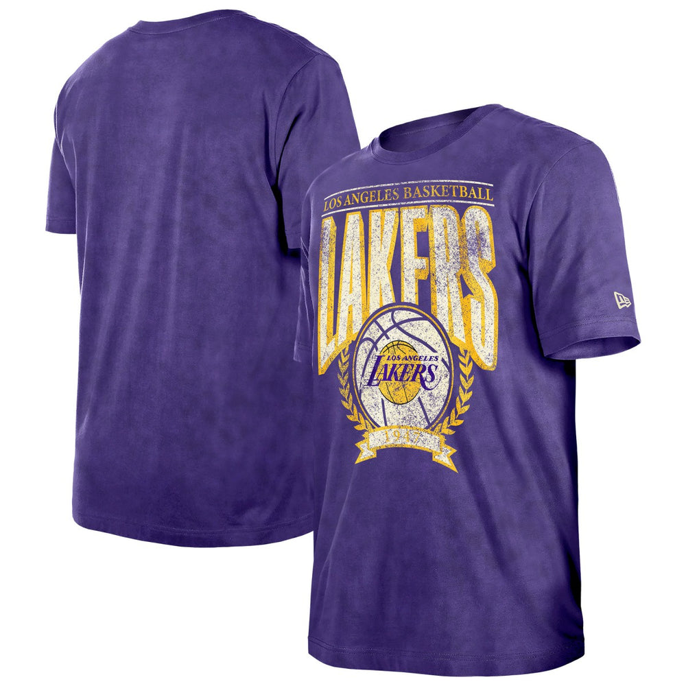 Los Angeles Lakers Throwback Vintage Boxy Mineral Wash T-Shirt Discount