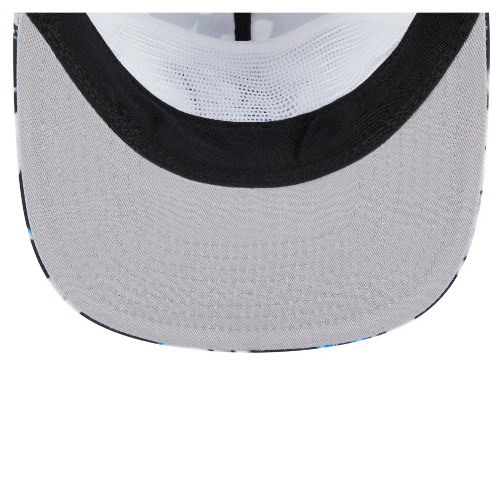 Miami Marlins New Era Adventure Pattern Golfer Trucker Snapback Hat | MLB For sale