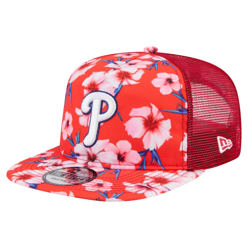 Philadelphia Phillies New Era Adventure Pattern Golfer Trucker Snapback Hat | MLB Online