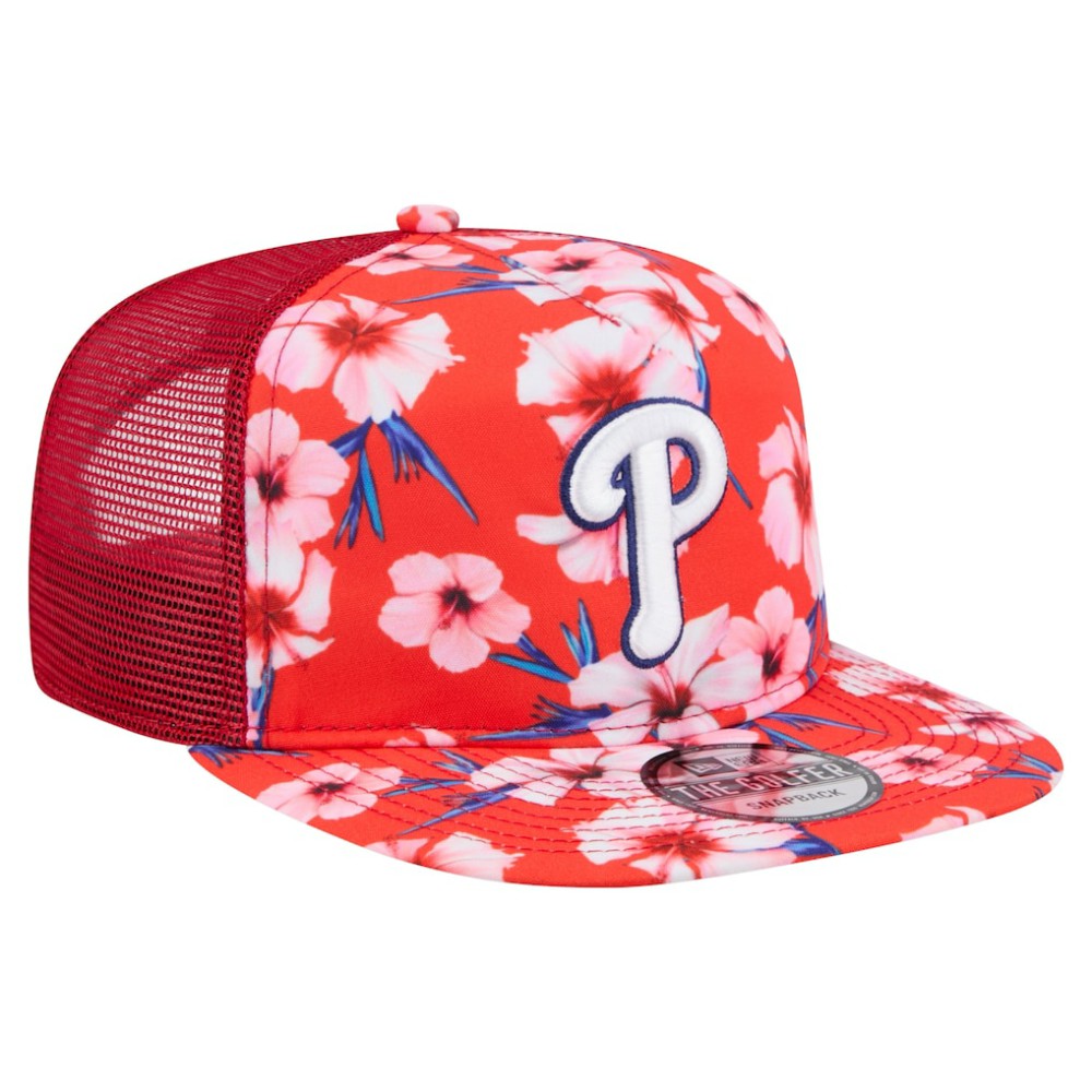 Philadelphia Phillies New Era Adventure Pattern Golfer Trucker Snapback Hat | MLB Online