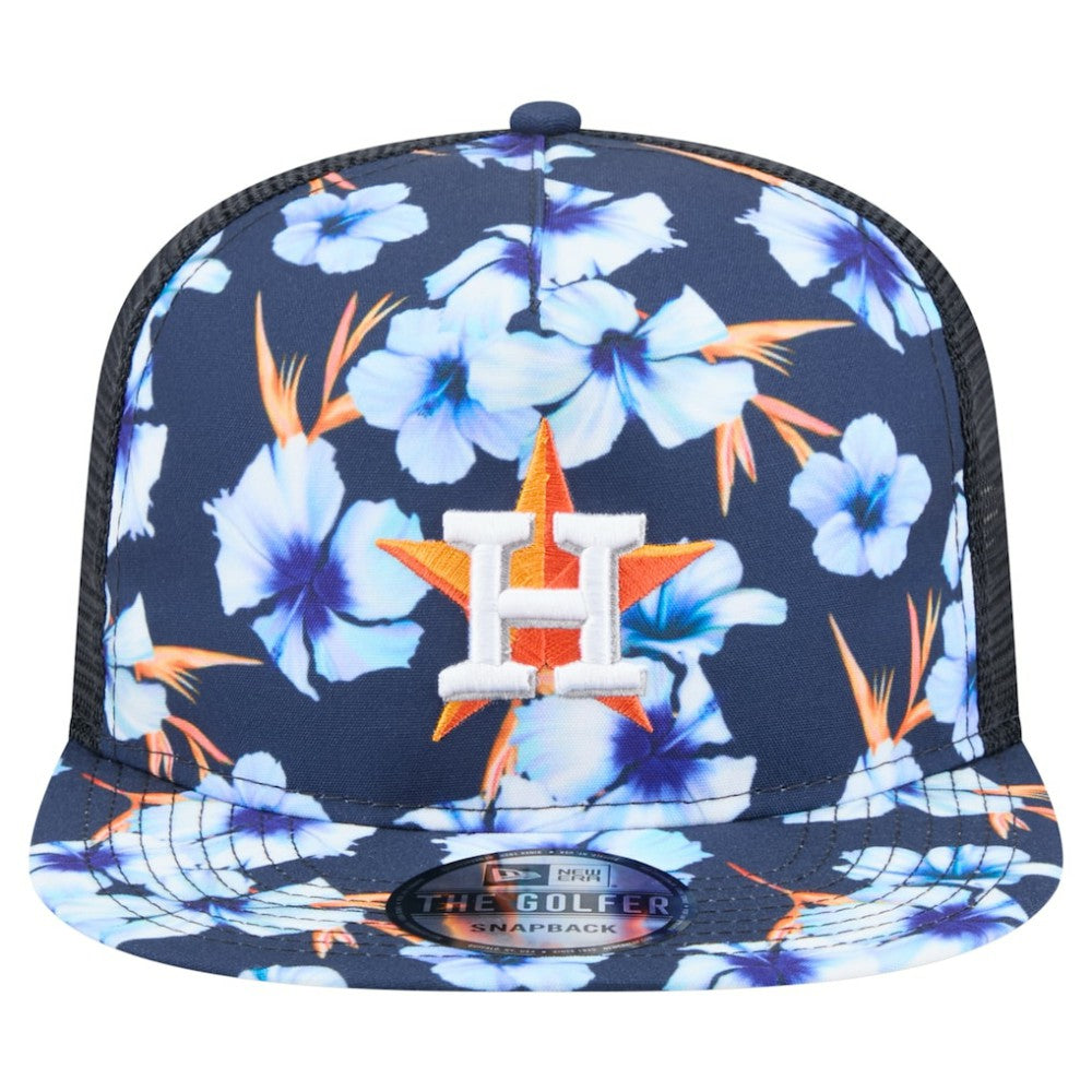 Houston Astros New Era Adventure Pattern Golfer Trucker Snapback Hat | MLB Near me