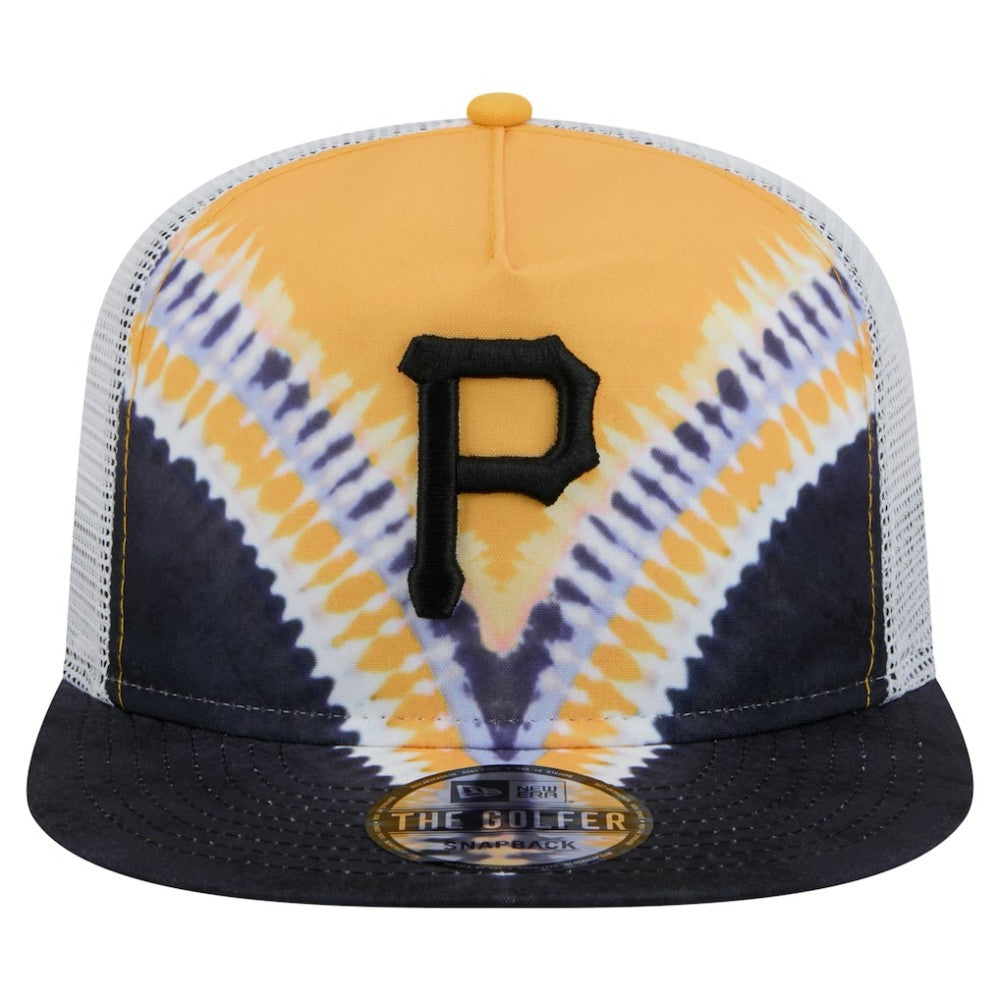 Pittsburgh Pirates New Era Tie-Dye Golfer Trucker Adjustable Hat | MLB US