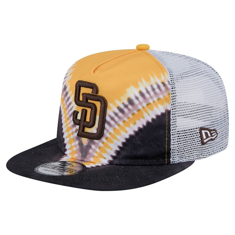 San Diego Padres New Era Tie-Dye Golfer Trucker Adjustable Hat | MLB US